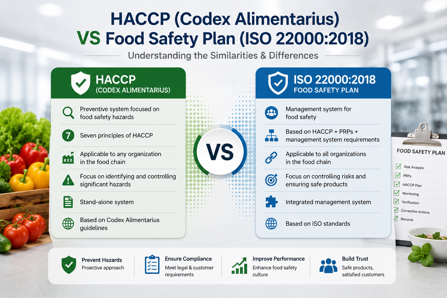 HACCP Codex Alimentarius VS ISO 22000:2018